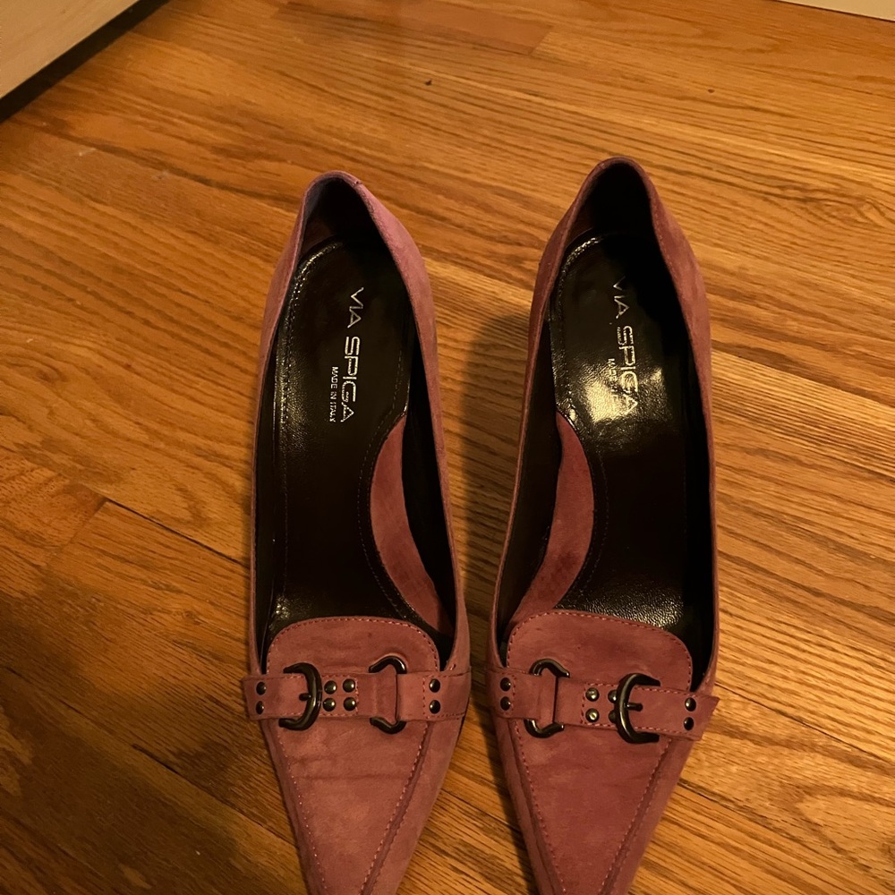 Via Spiga Women's Mauve Suede Heels